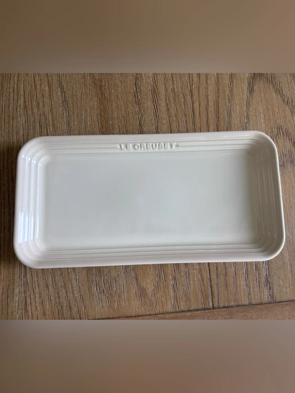 Le Creuset Rectangular Plate 25 cm Meringue
